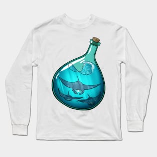 Manta Ray Bottle Long Sleeve T-Shirt